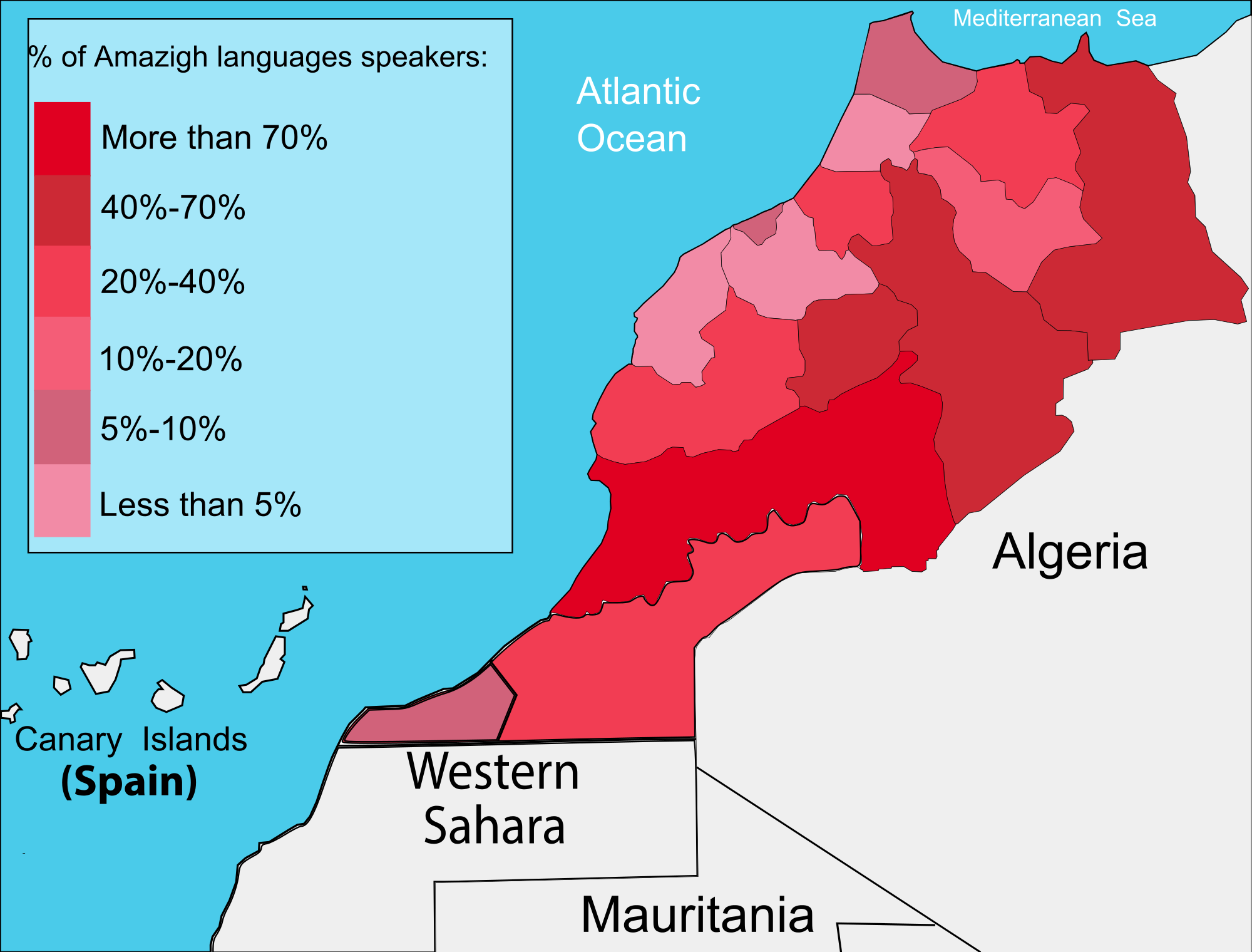 لغة المغرب 2000Px Languages Speakers In Morocco-Svg