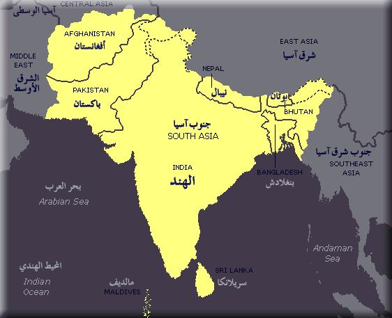 خريطة موقع جزر المالديف