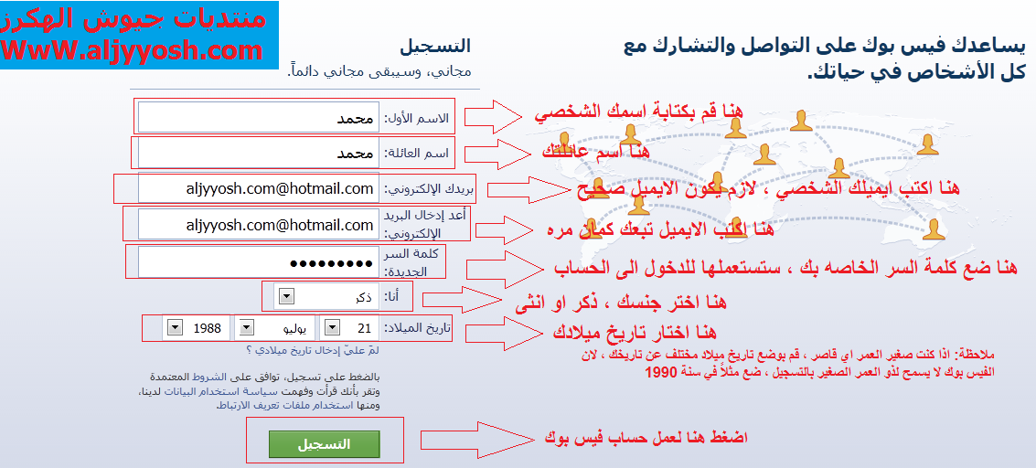 طريقة عمل فيس بوك جديد